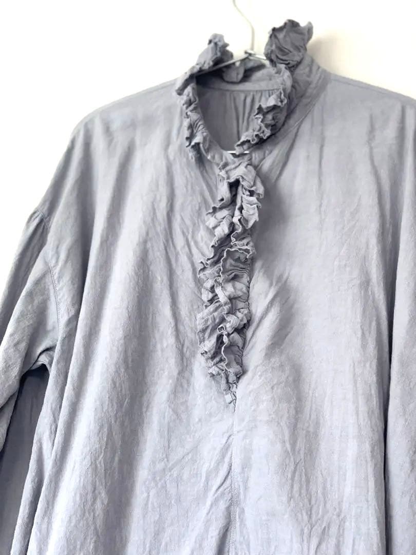 nest Robe ネストローブ　近江晒しライトブルー　ブラウス