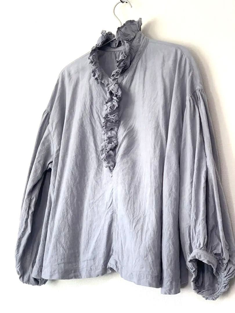 nest Robe ネストローブ　近江晒しライトブルー　ブラウス