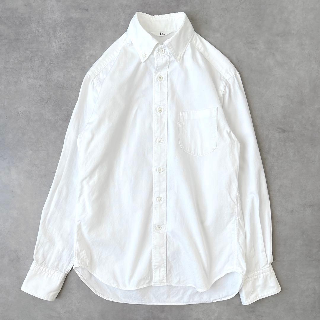 45R フォーティファイブアール 長袖 シャツ 刺繍入り 白 オックス サイズ2