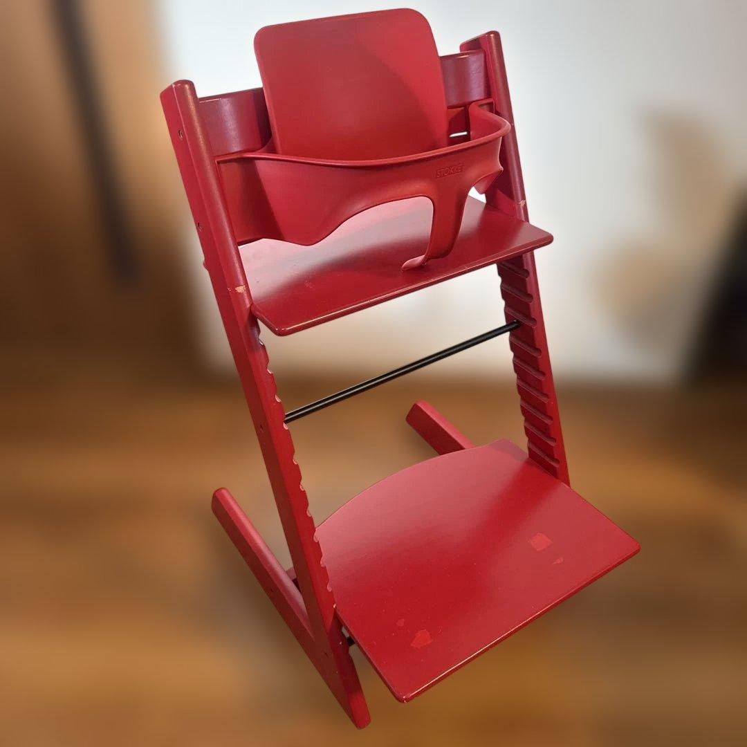 良品　ストッケ　トリップトラップ　ベビーチェア　レッド　シリアルナンバー3