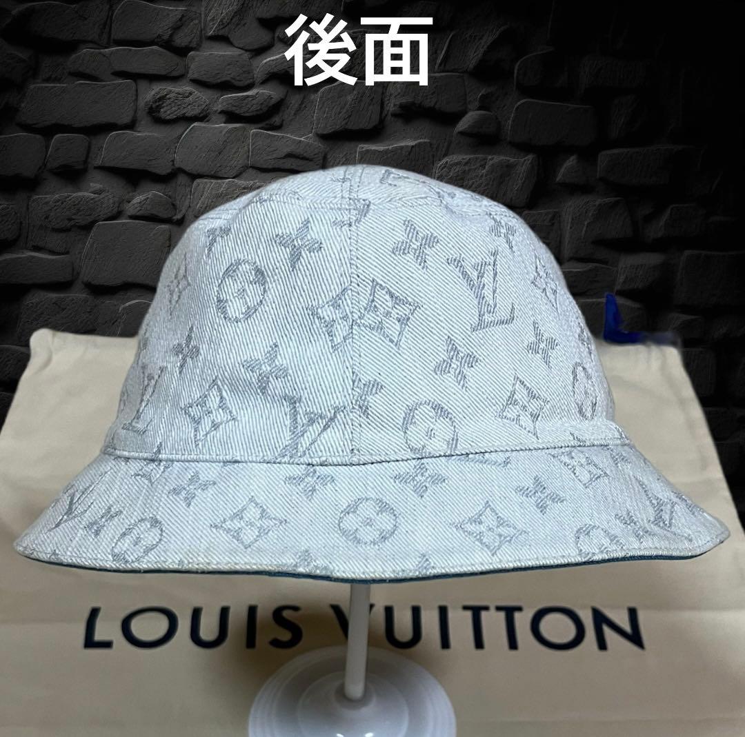 美品LOUIS VUITTON ルイヴィトン バケットハットモノグラム デニム