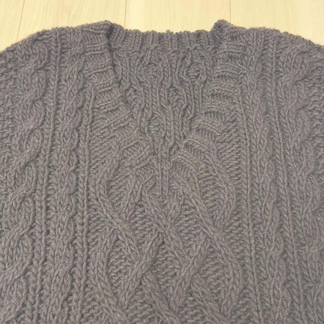 【nest Robe / ネストローブ】 ペルーハンドニットベスト　ブラック