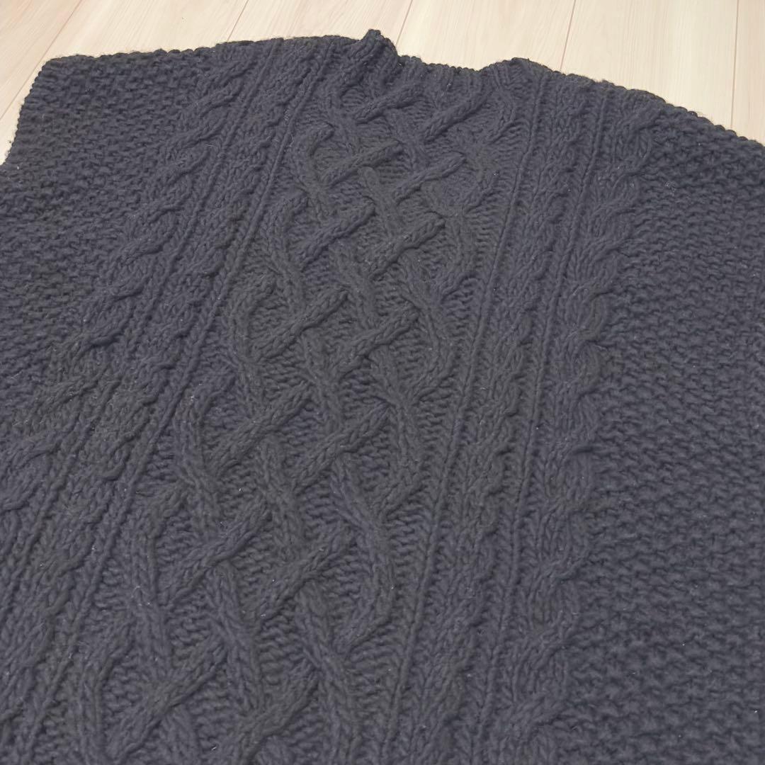 【nest Robe / ネストローブ】 ペルーハンドニットベスト　ブラック