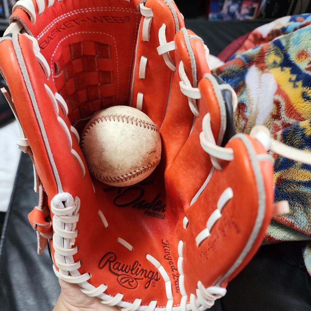 Rawlings 硬式野球グローブ ✨投手用オーダー✨オレンジ/ブラック