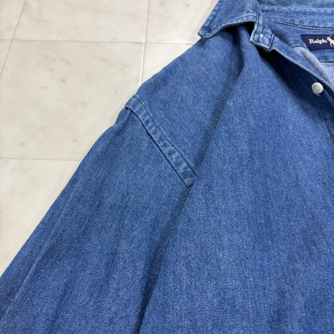 Mirka です★デニムシャツ オーバーサイズ チュニック ポニー刺繍