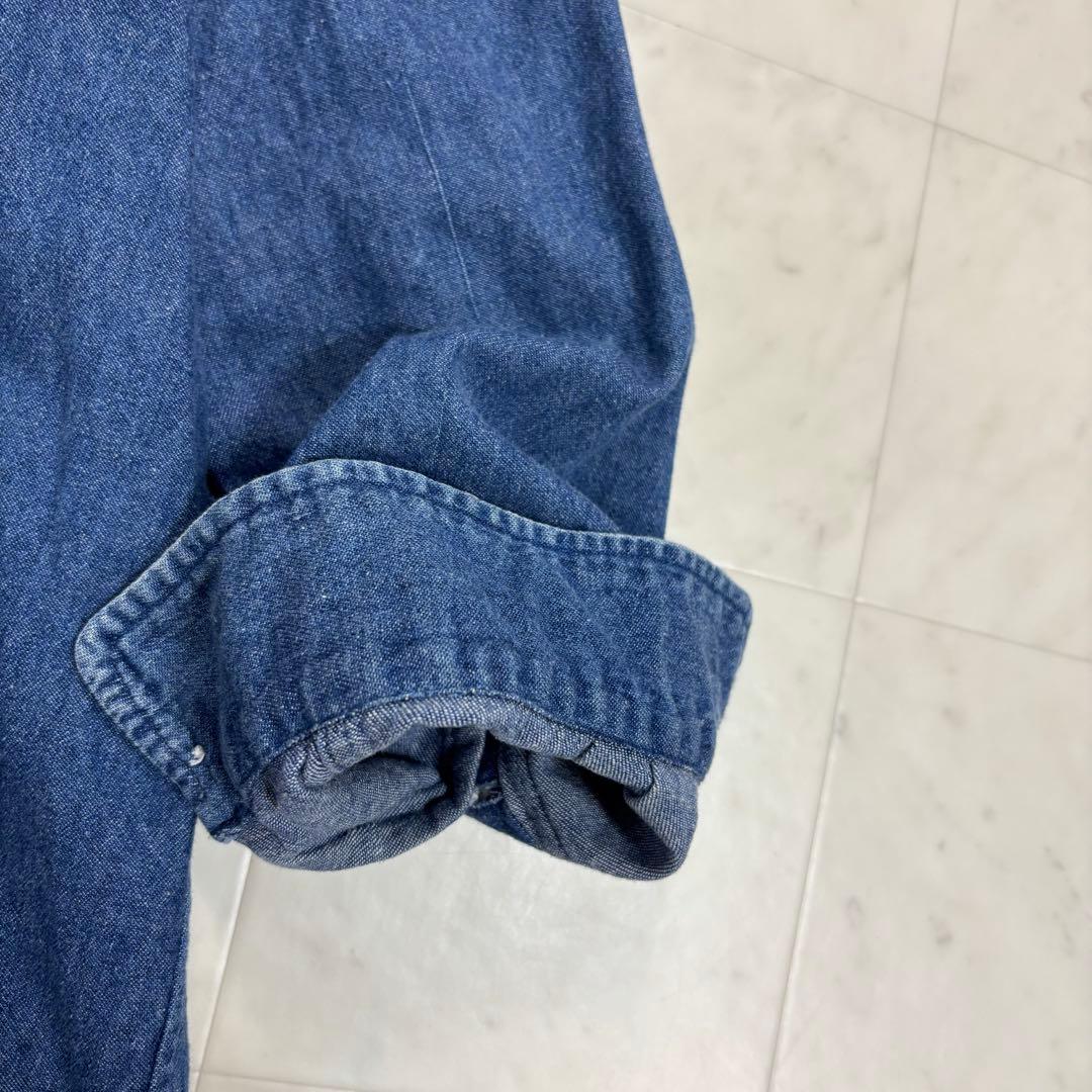 Mirka です★デニムシャツ オーバーサイズ チュニック ポニー刺繍