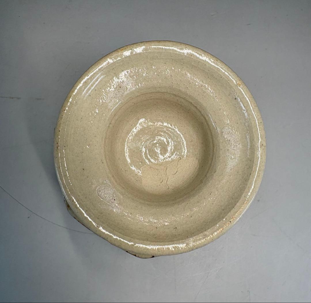 【中古品】長谷川青峯造　織部火入