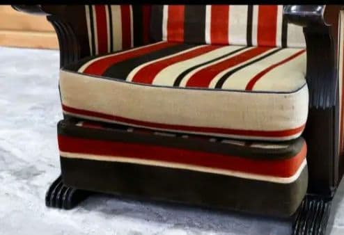 ～5/11最終お値下げ☘️モリシゲ ヴィンテージストライプチェア 一人掛け