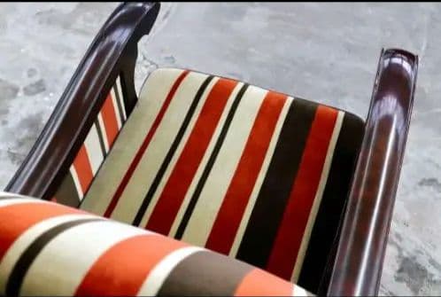 ～5/11最終お値下げ☘️モリシゲ ヴィンテージストライプチェア 一人掛け