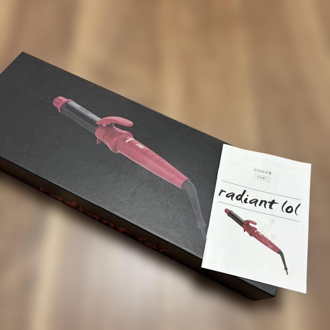 radiant lol カールヘアアイロン 赤黒　32ミリ