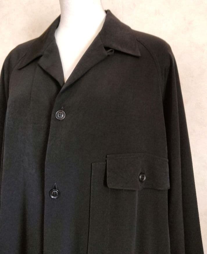 現行　Y's ヨウジヤマモト　ロングシャツワンピース　2　オープンカラー ドレス