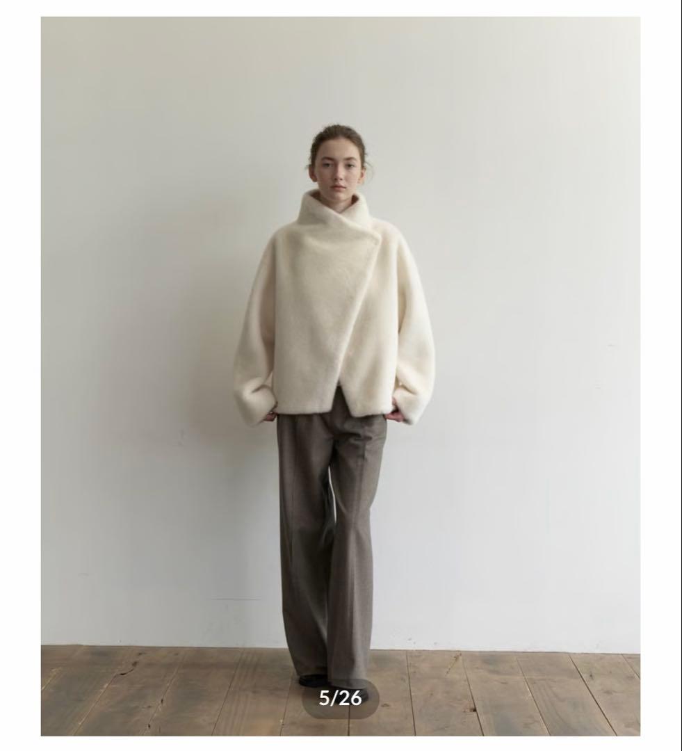 【新品】Na.e Reversible Fur Coat White コート