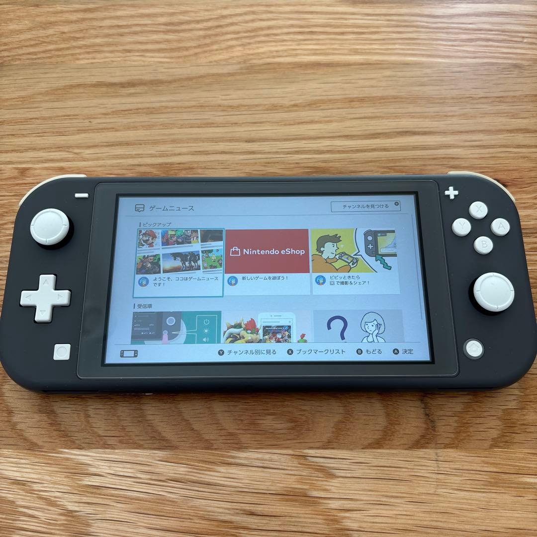 【美品・大人使用】Switch Lite グレー 本体【スティック公式整備済】