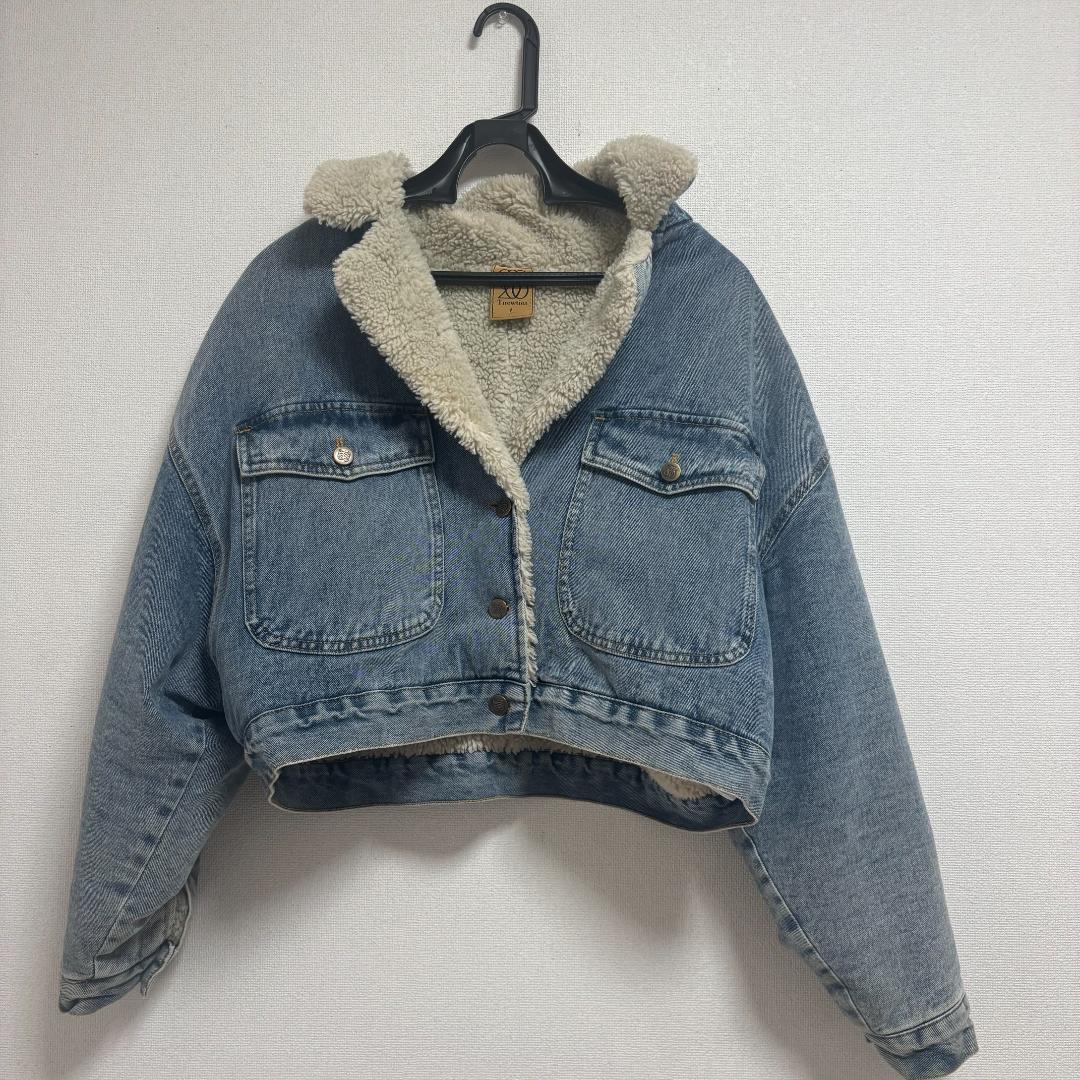 Tnewties　犬の鳴き声なびっくり　デニムジャケット　L