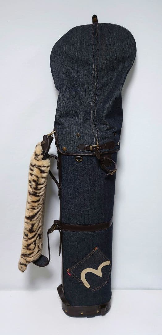 極上極美品✨EVISU＆GOLF デニム キャディバッグ フード一体型初期モデル