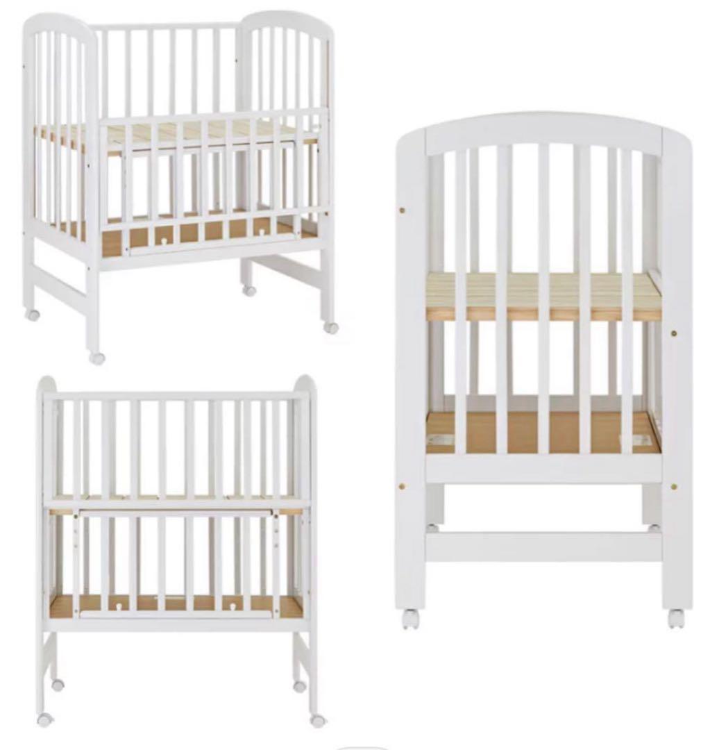 【えるめるも】カトージ ハイタイプ ミニベビーベッド 収納棚