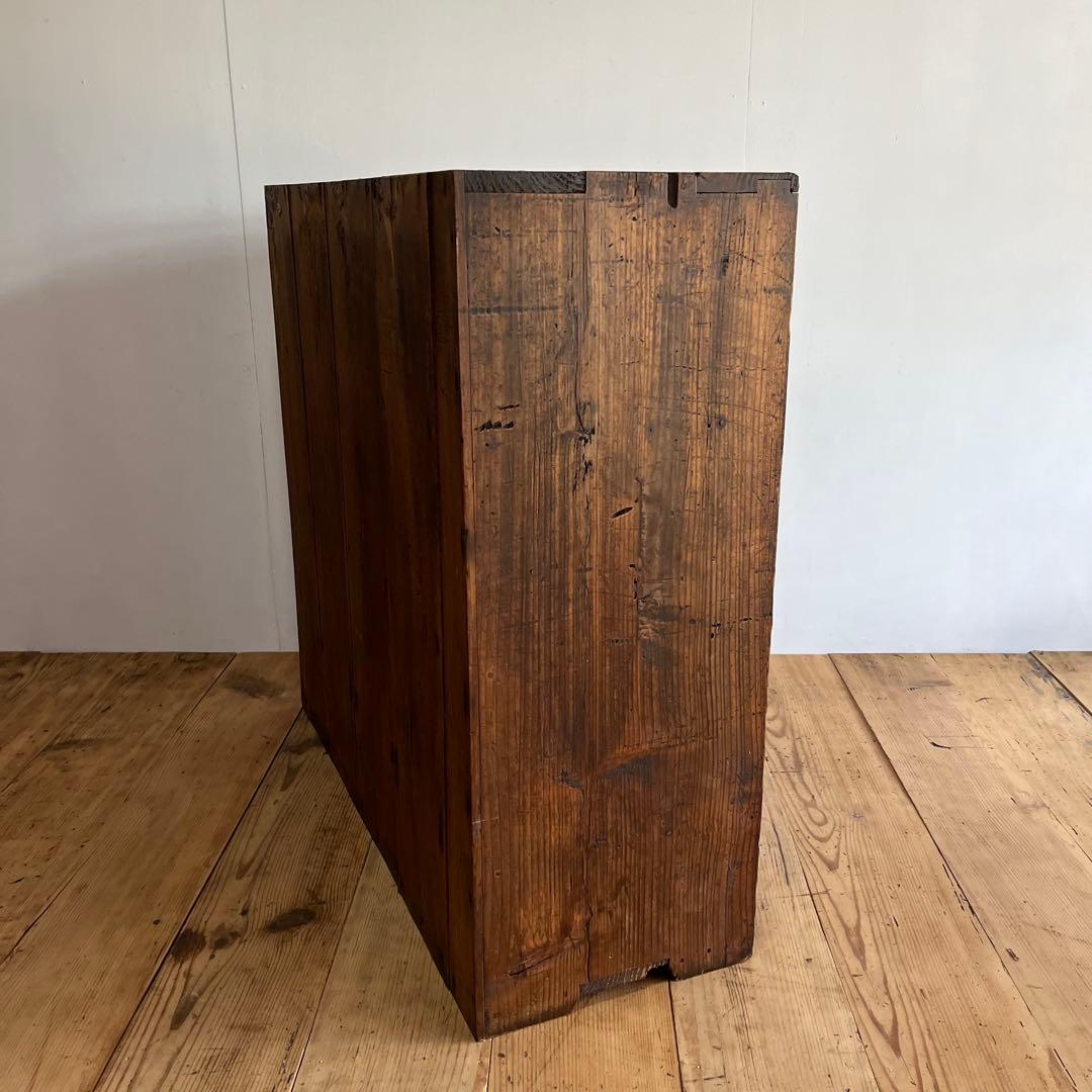 アンティーク オープンラック チェスト 食器棚 本棚 無垢材