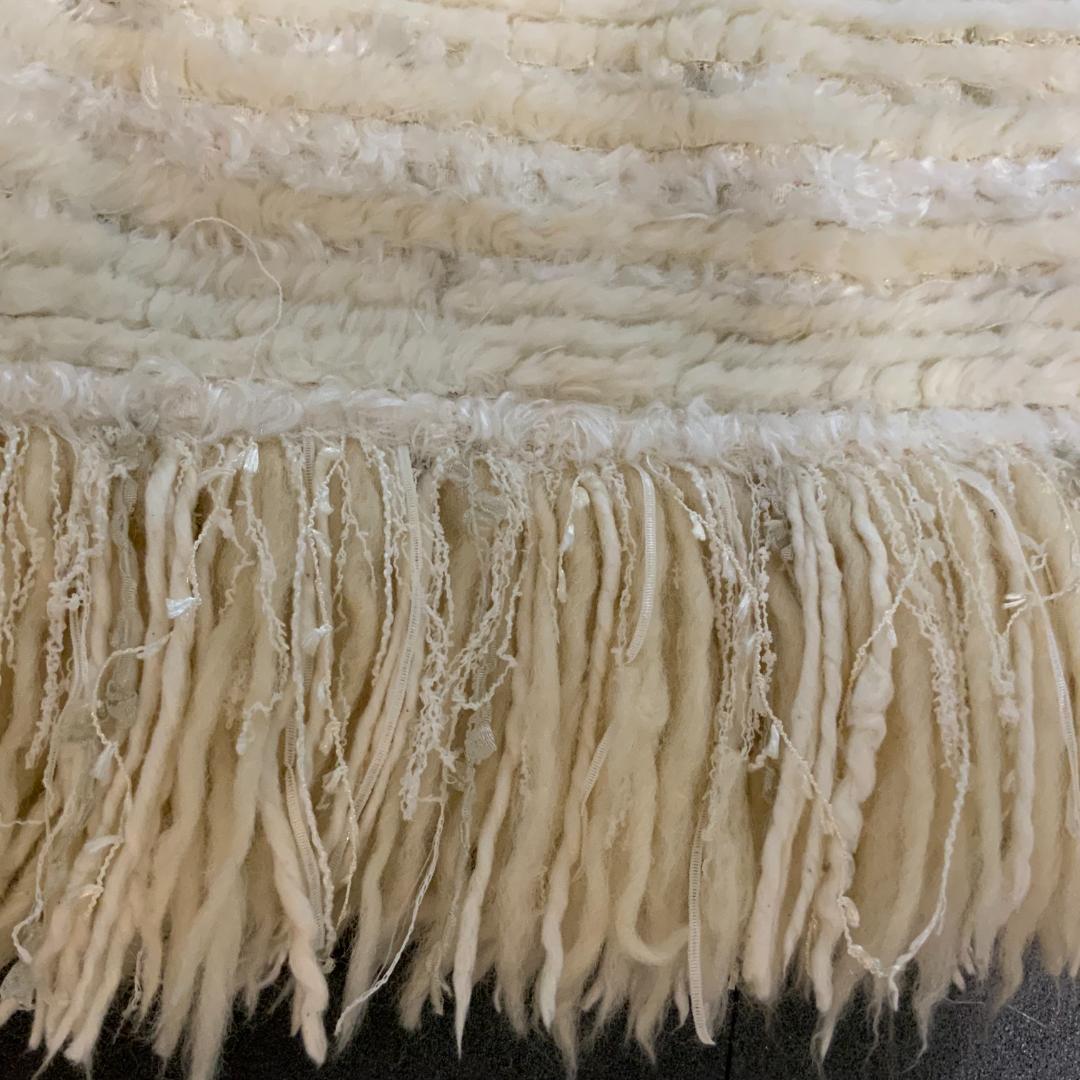 CHANEL ツイード フリンジ付き ミルキーミニスカート