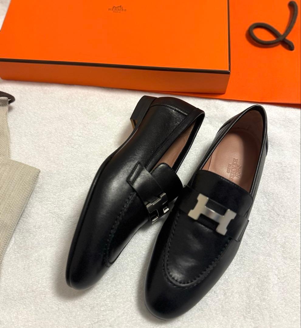 HERMES モカシンパリ 35 36 エルメス 靴 シューズ ローファー 23