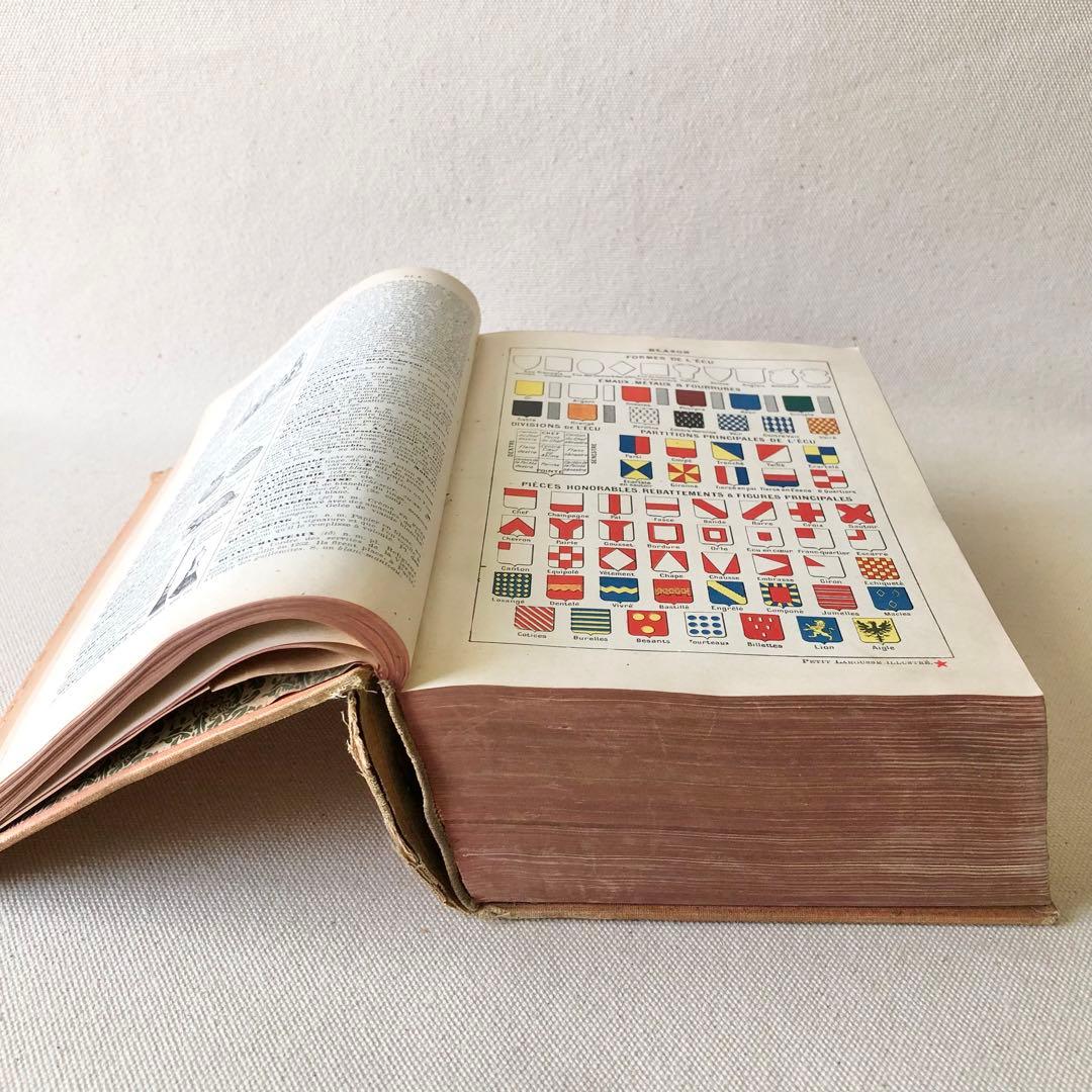 1924年版　タンポポの装丁が可愛いフランスの大百科事典　ヴィンテージ