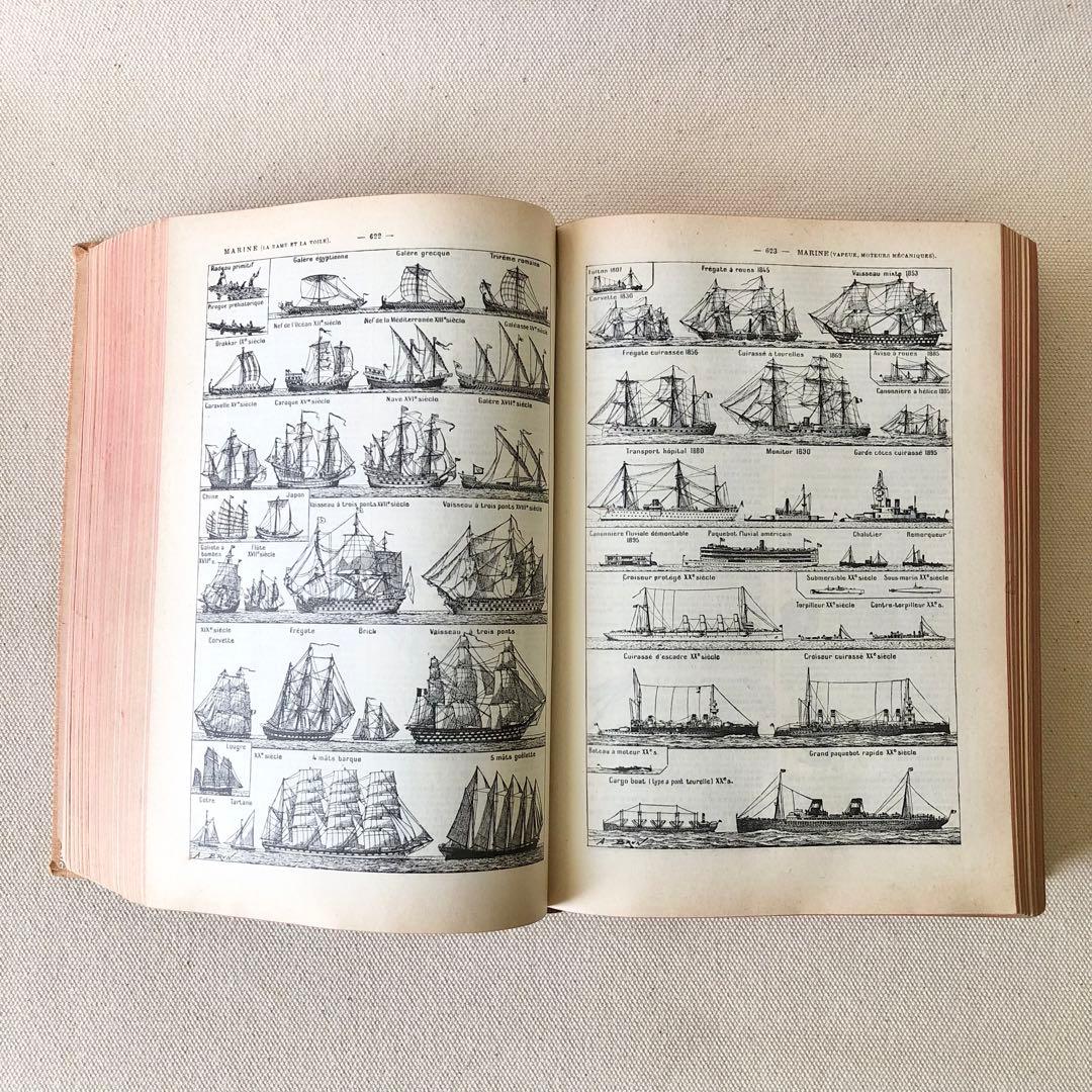 1924年版　タンポポの装丁が可愛いフランスの大百科事典　ヴィンテージ