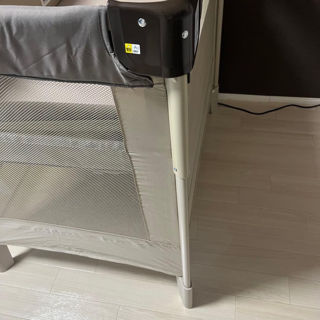 良品　ココネルエアー　ベビーベッド　グレー　クリーニング済み　説明書つき