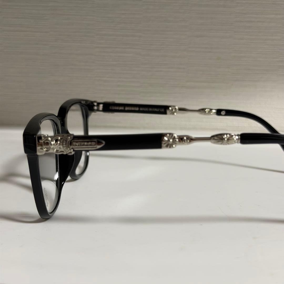 クロムハーツ好き必見 装飾シルバー伊達メガネ サングラス