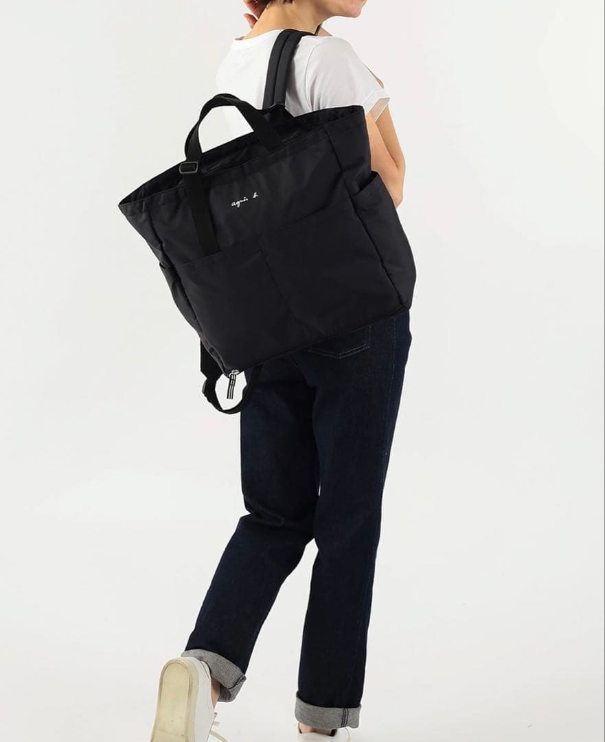 agnès b. ロゴ ペアレンツバッグ マザーズバッグ