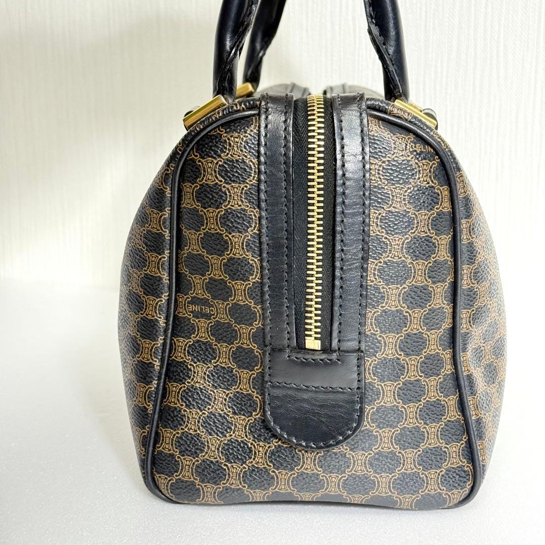 CELINE ヴィンテージ ミニボストンバッグ マカダム柄 ブラック 114