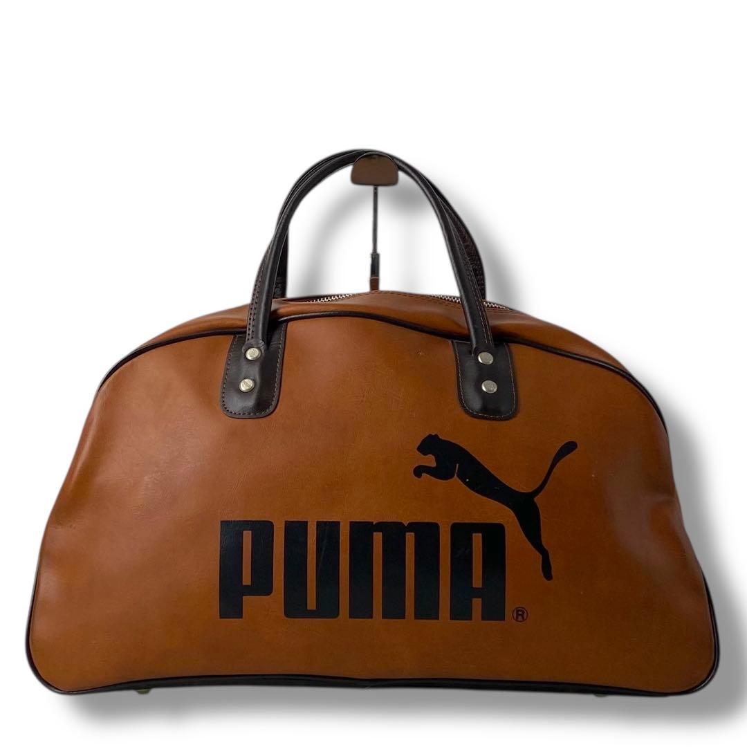 バッグ 90s Vintage Puma Leather Boston Bag