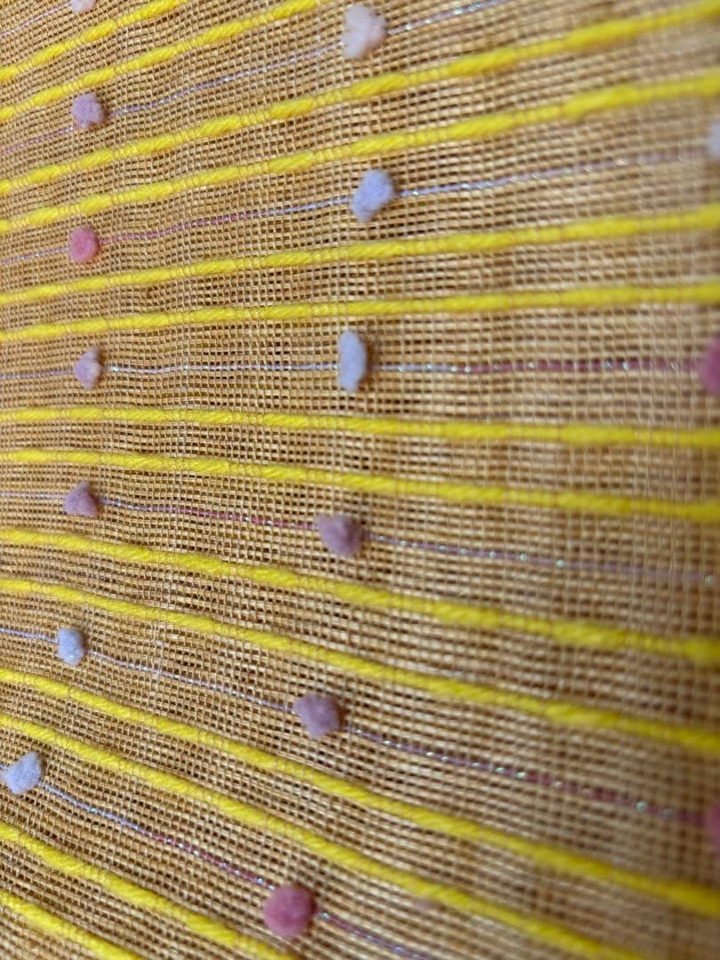 新品 半幅帯 誉田屋源兵衛 未使用 竺仙さんの浴衣にあわせたら素敵 黄色 芭蕉糸