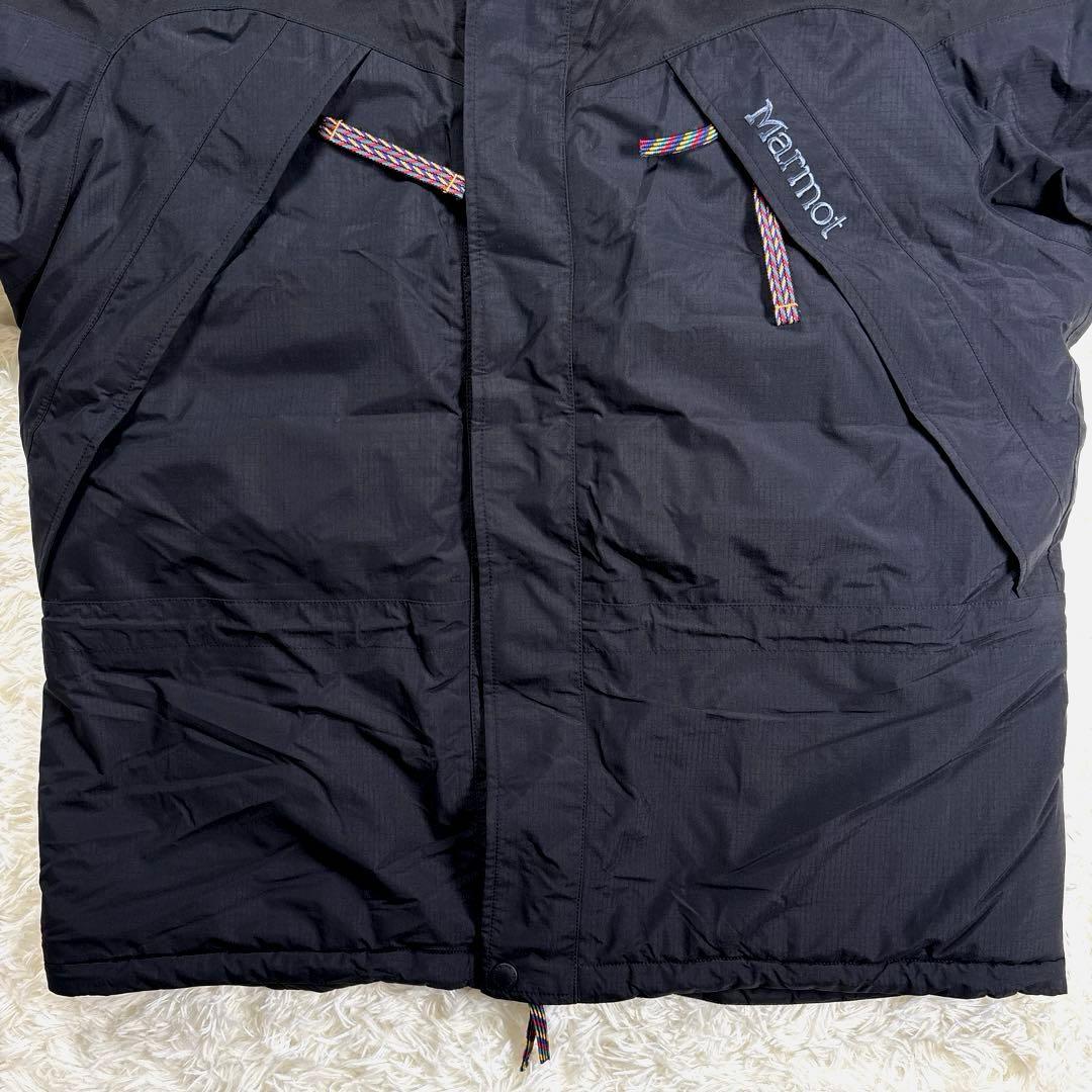 ✨2WAY・GORE‑TEX✨マーモット　ダウンジャケット　ビッグサイズ　黒　M