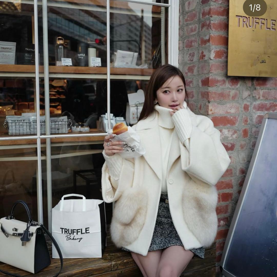 ジャケット・アウター sheller FOX FUR pocket tailored coat