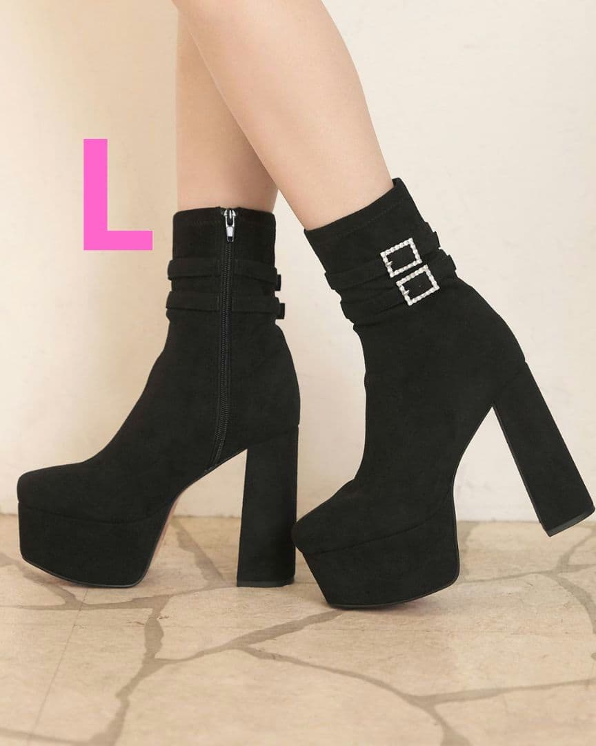 ミシェルマカロン　13cm♡きらきらベルトショートブーツ 　Lサイズ