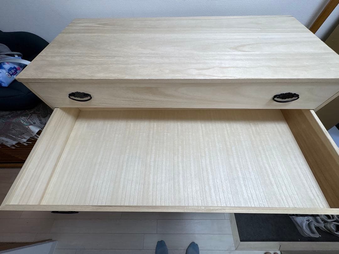 【日本製】天然木桐箪笥　3段桐タンス　マーゼルン