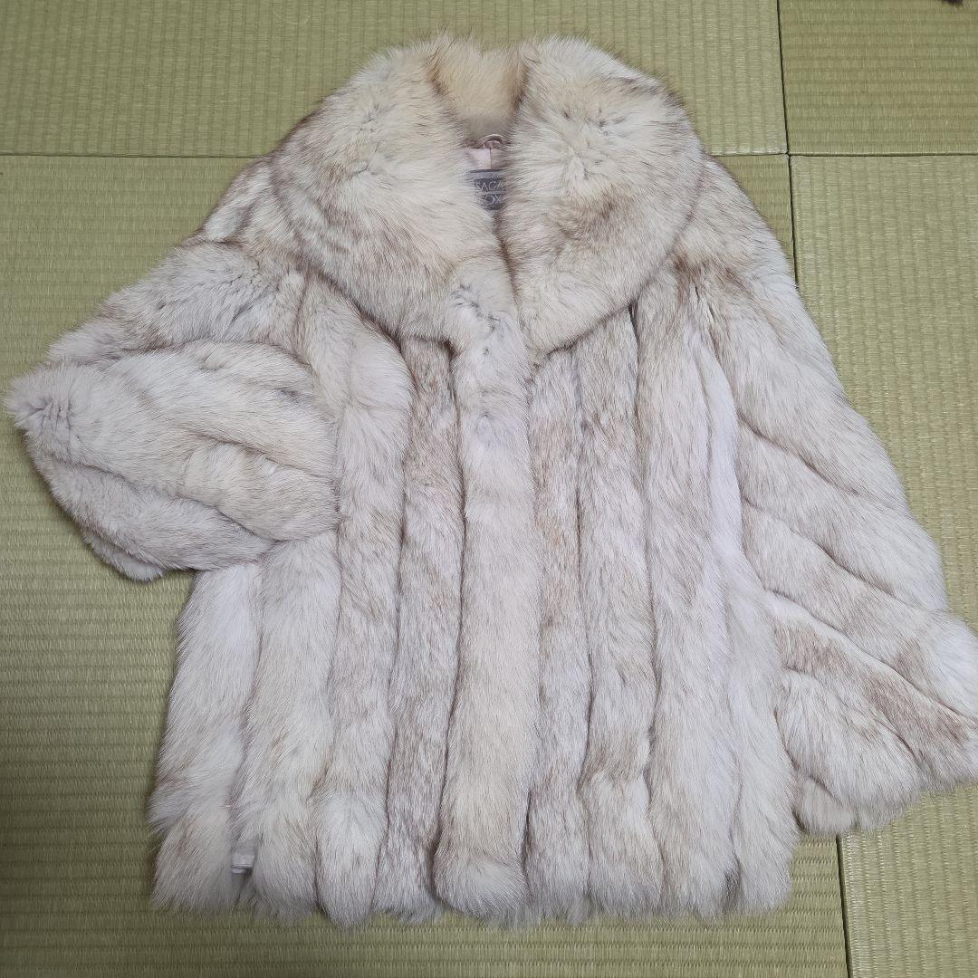 SAGA FOX 銀サガ フォックス ショールカラー ファーコート 肉厚