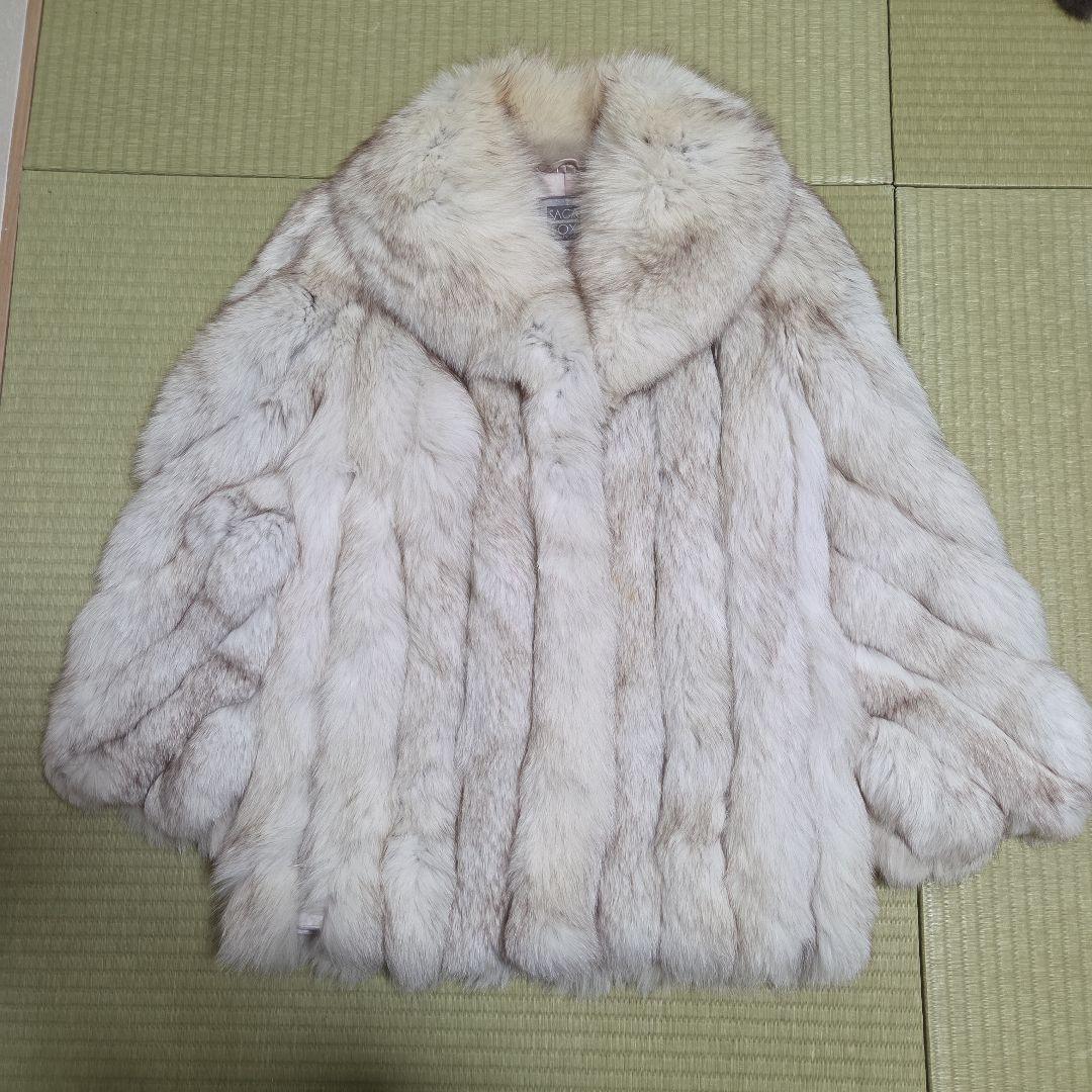 SAGA FOX 銀サガ フォックス ショールカラー ファーコート 肉厚