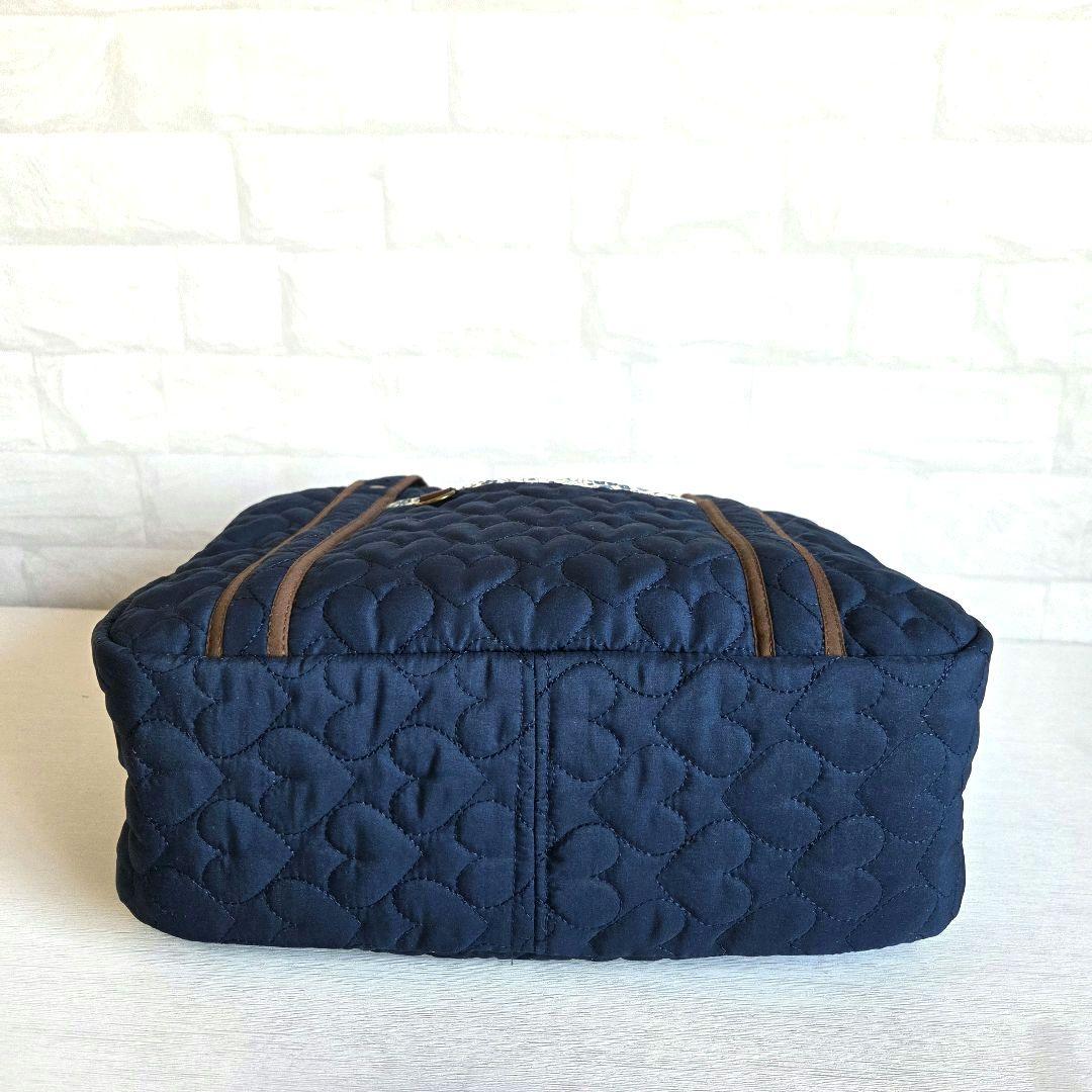 JUNE様　丸型ボストンバッグ(L)　ハートキルティング　ハンドメイド