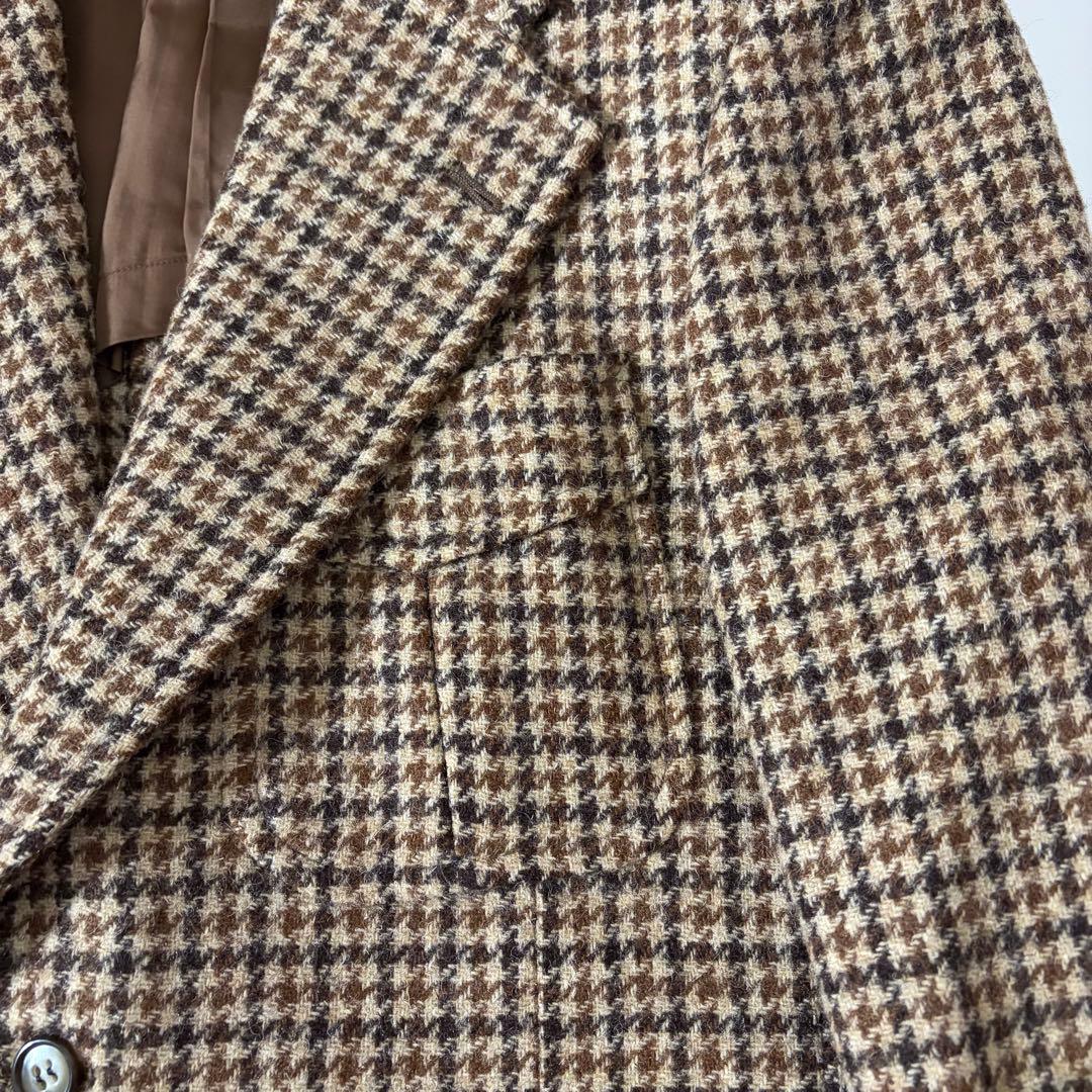 美品 バーバリー ツイードジャケット ハウンドトゥース ブリティッシュ調 AB4