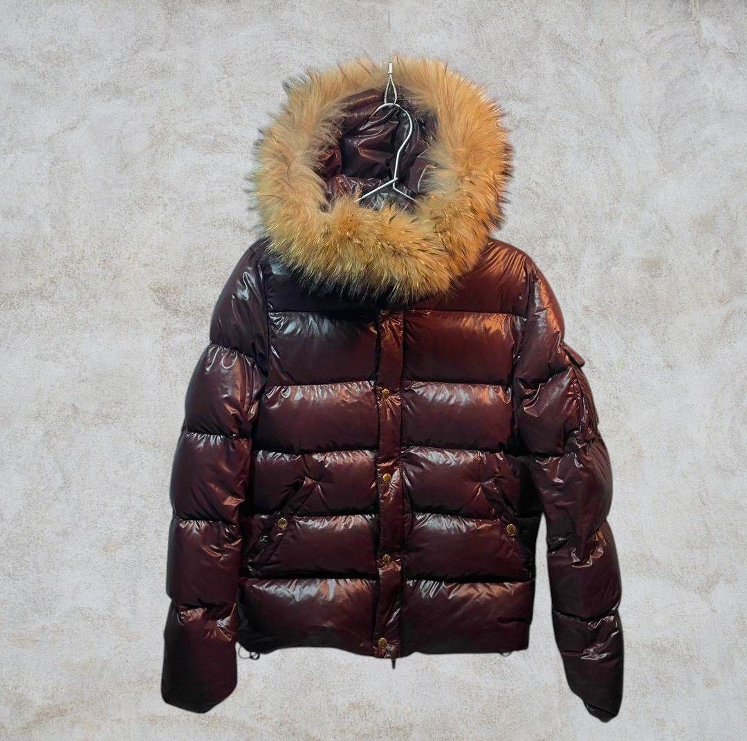 y2k グランジ　平成　ファーダウン　ワインレッド お兄系 swag