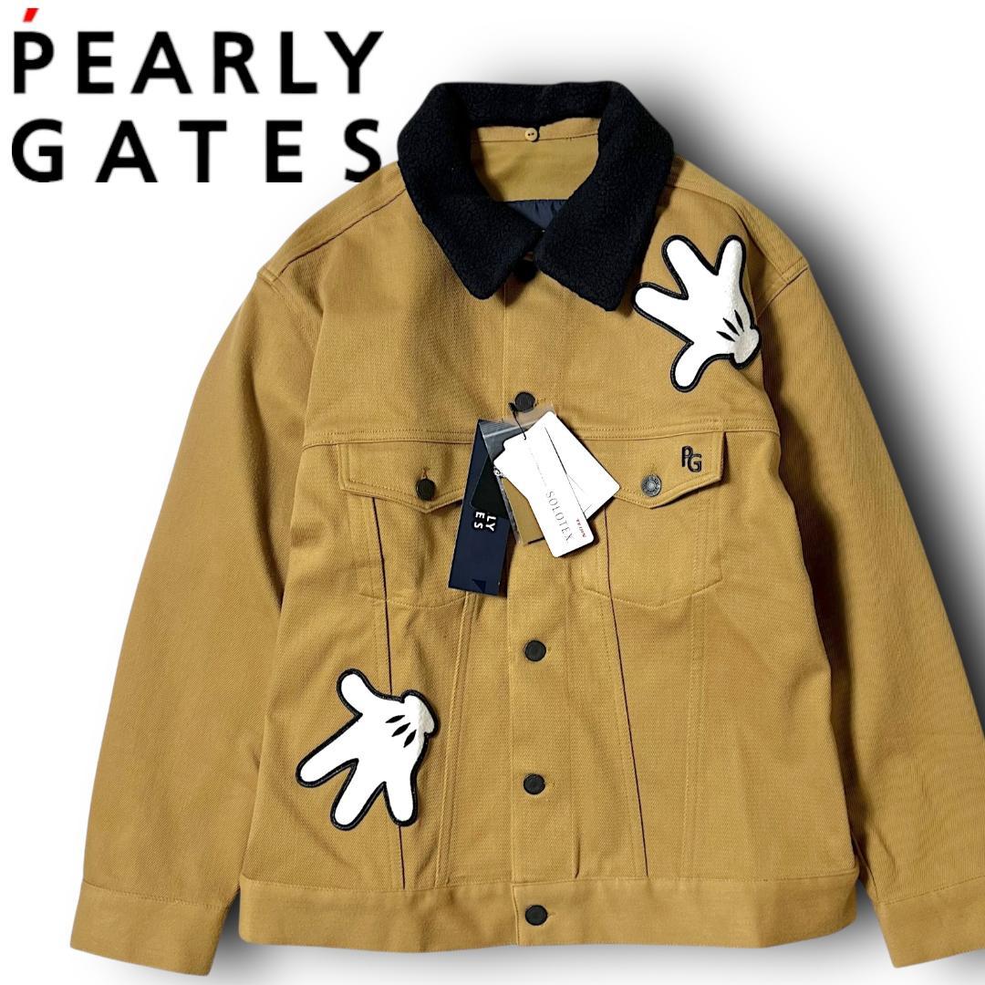 1 パーリーゲイツ 10oz ニットライクソロデニム ブルゾン キャメル系