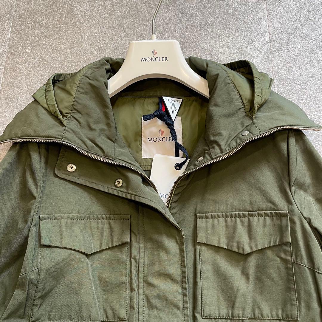 鑑定済・美品★モンクレール　PAQUERETTE モッズパーカー　カーキ　1