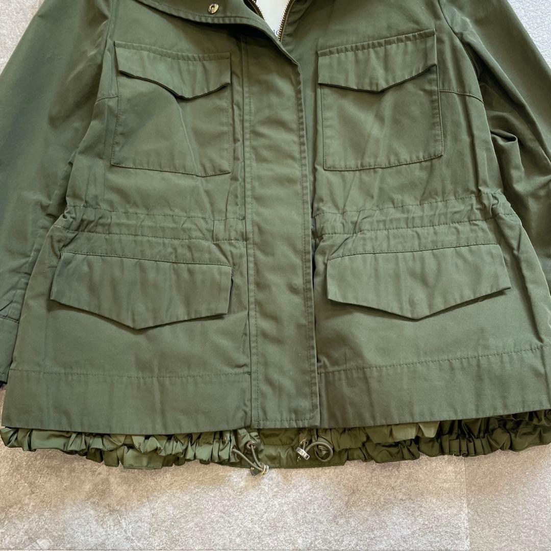 鑑定済・美品★モンクレール　PAQUERETTE モッズパーカー　カーキ　1