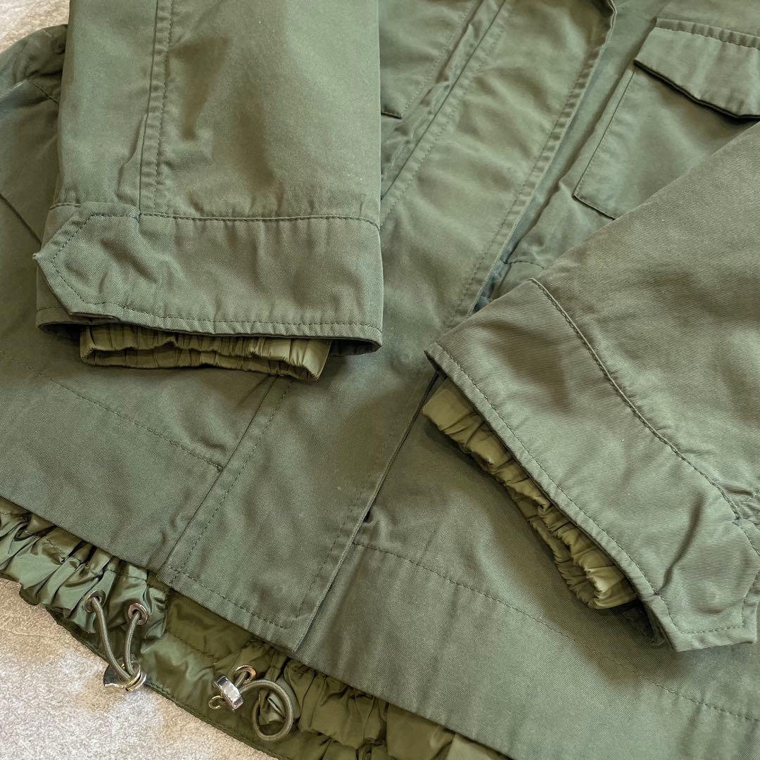 鑑定済・美品★モンクレール　PAQUERETTE モッズパーカー　カーキ　1