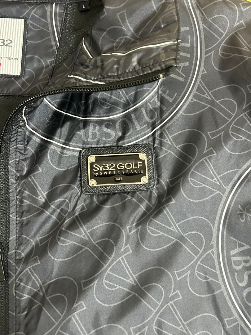 SY32 GOLF ブラックナイロンジャケット Lサイズ