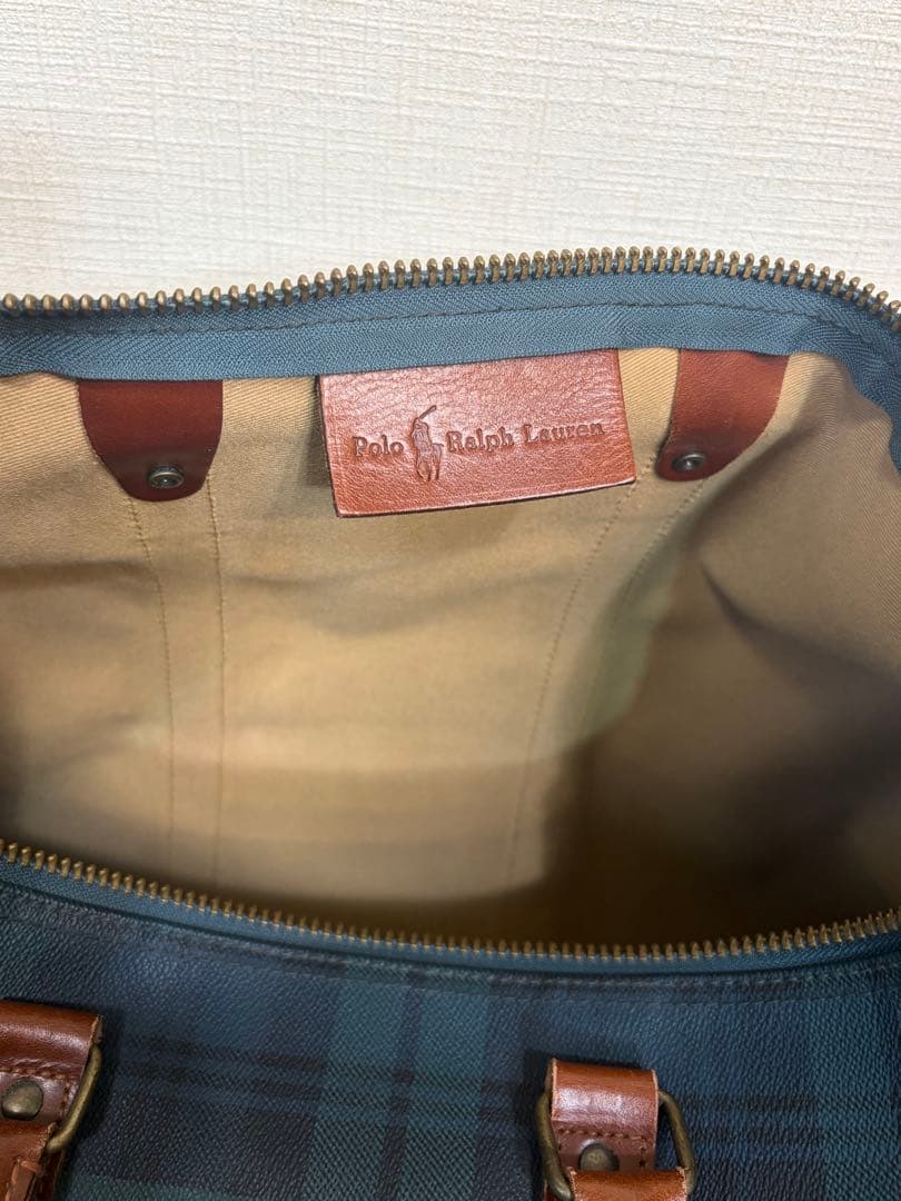 ラルフローレン ブラックウォッチ柄　ボストンバック　ポーチ　セット