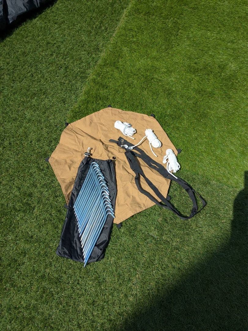 【トヨ】WAQ テント ベージュ 収納バッグ付き