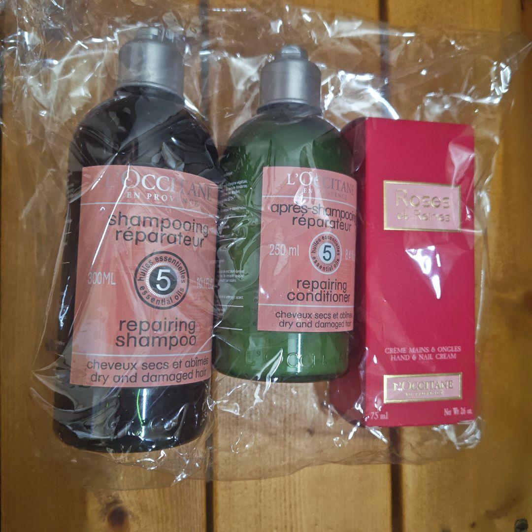 L'OCCITANE シャンプーコンディショナー　ベルベットネイルハンドクリーム
