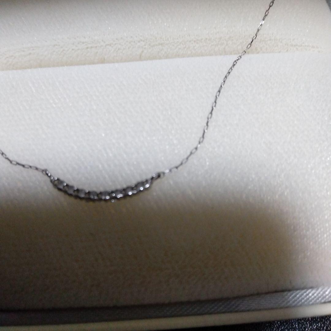 PT900 ダイヤモンド 0.1ct ハーフエタニティネックレス