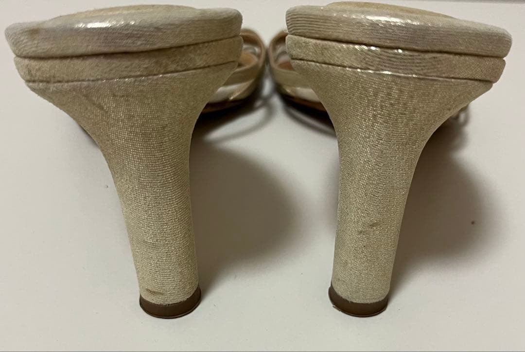 d*4様 CHANEL (シャネル) 希少 シェル カメリア ヒールサンダル 3